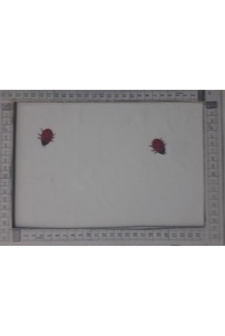 Beyaz Baskılı Likralı Şifon Dantel - 150 cm