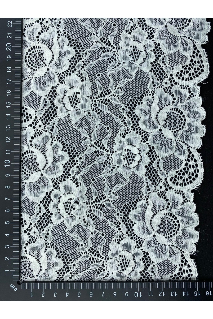 Vişne Renk Bant Polyester Yerli Dantel - 17 cm