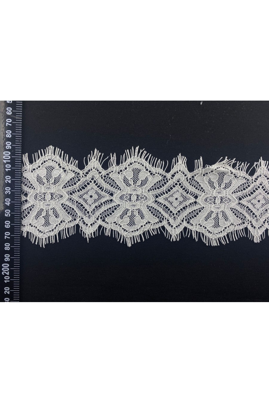 22970 DANTEL/İTHAL/BANT/PAMUK POLYESTER/KORDLU/SİYAH/9 CM