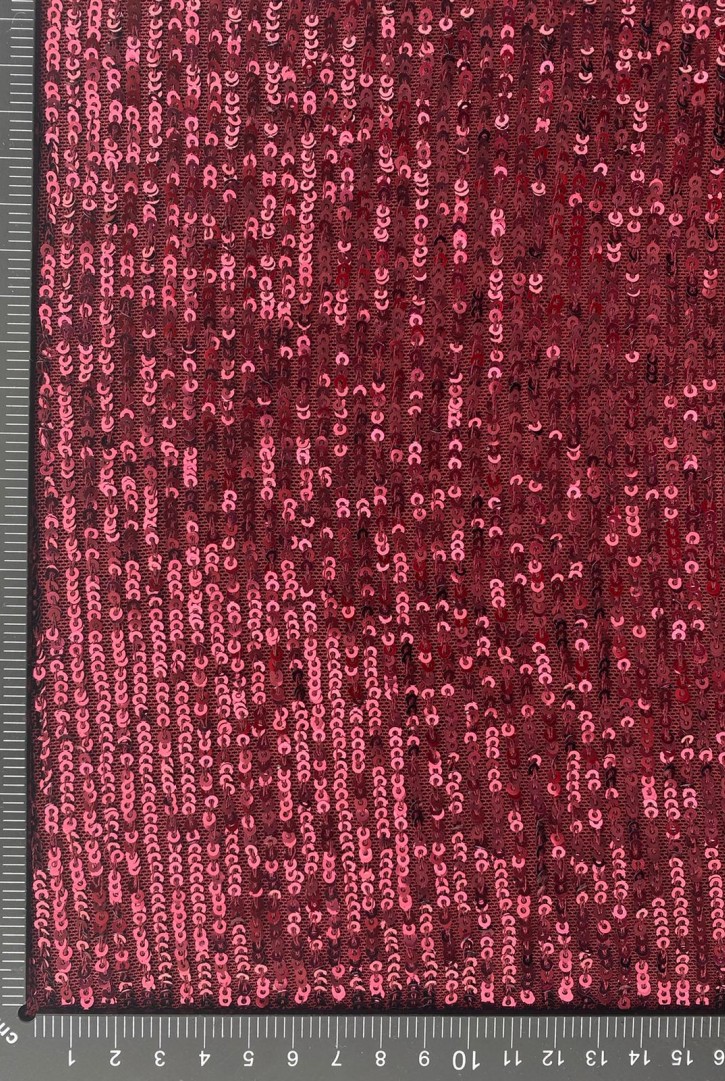 Bordo Zara Payet Pullu Kumaş - 130 cm