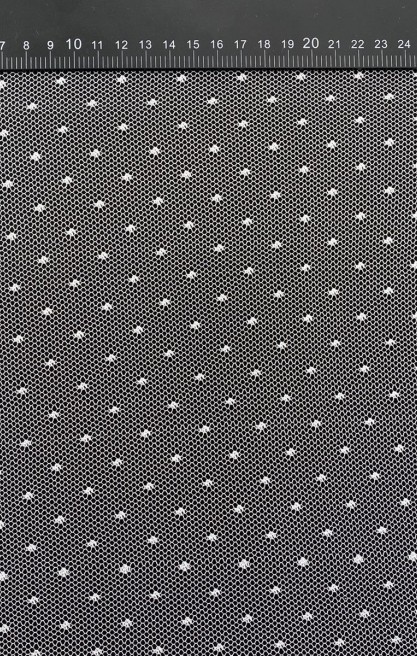 Puantiyeli Tül Kumaş, Polyester, Pudra