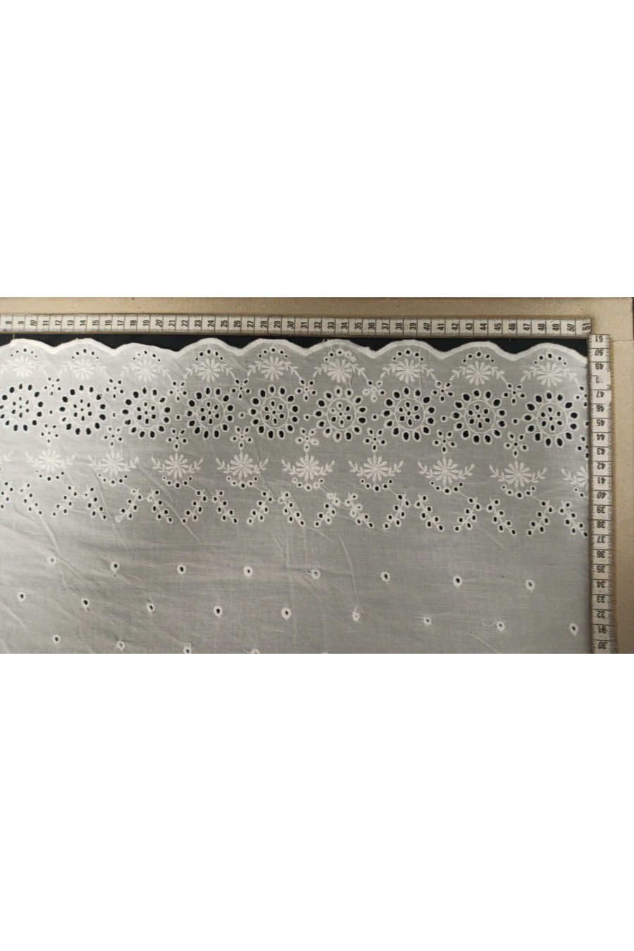 45 cm Mat Polyester Bohrerli Vual Brode Bant - Kasar İşlemeli, Yerli