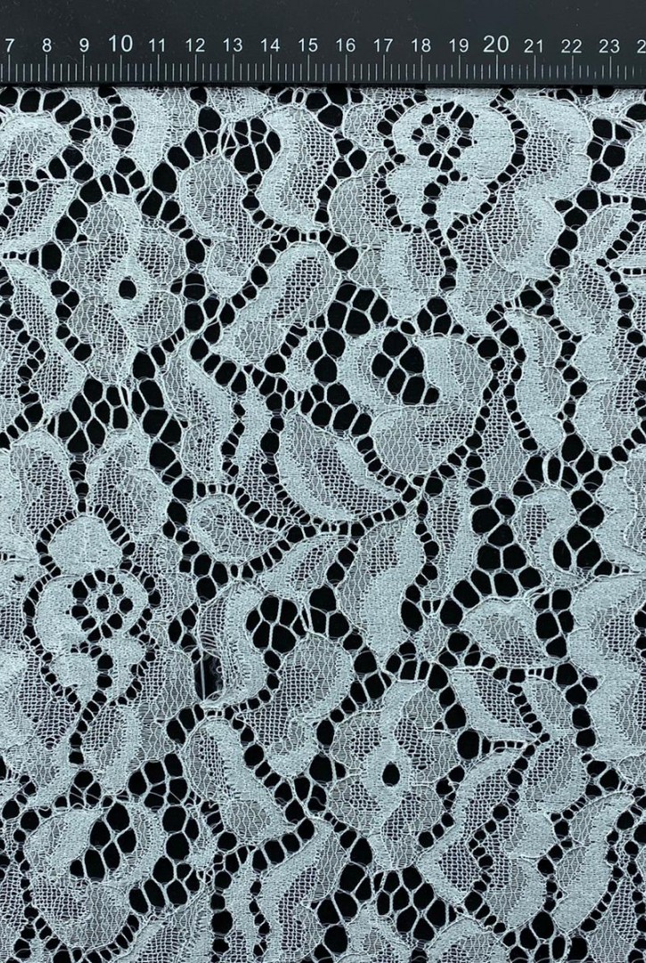 Gümüş Kordlu Ham Dantel 150 cm