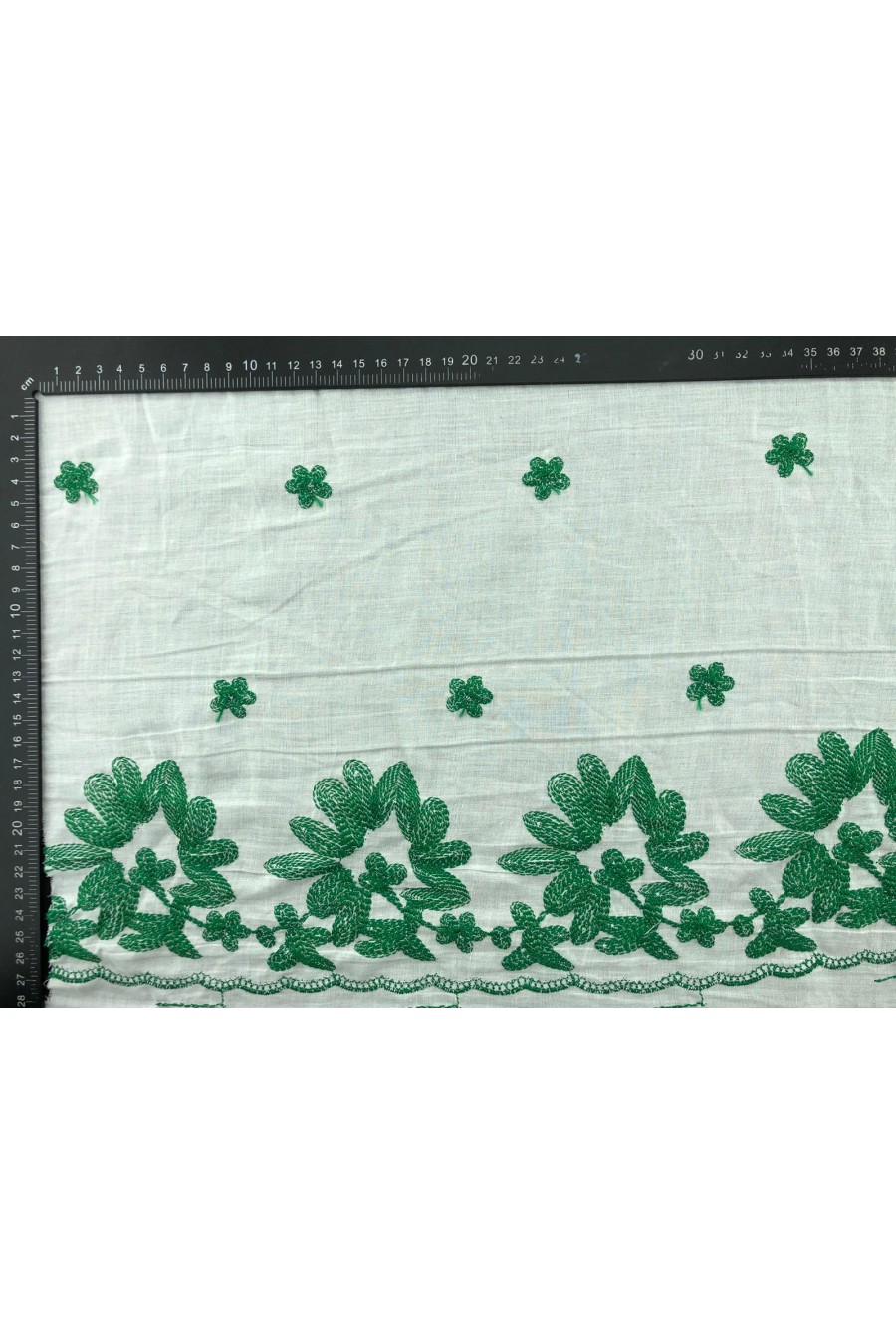 Benetton Green İplikli Off White Vual Brode