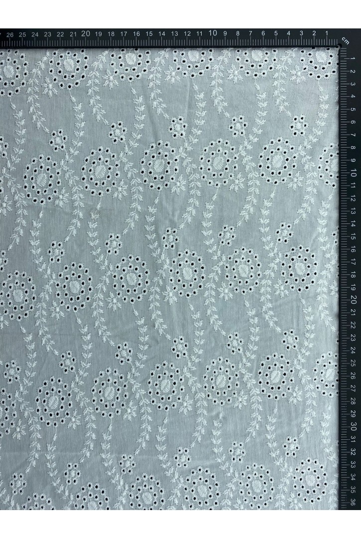 Coral Bohrerli Pamuk Polyester Yerli Brode Kumaş - 130 cm