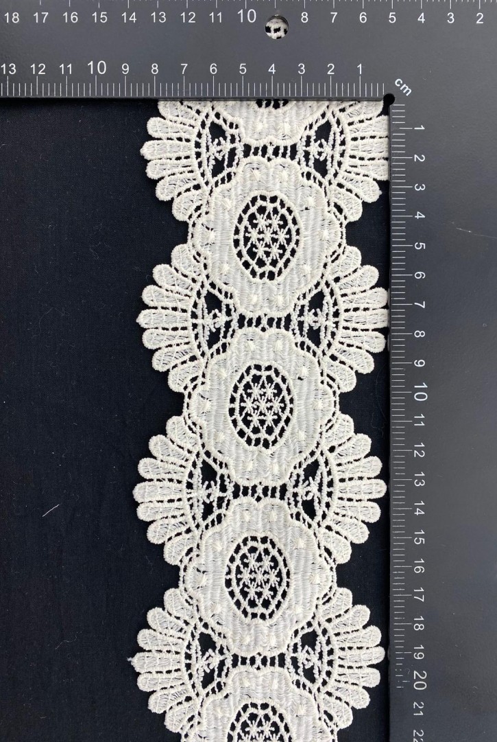 Fikse İşlemli Güpür Brode Bant