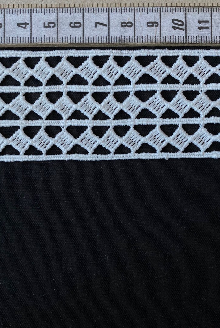 Blanc Casse Renkli Polyester Brode Bant