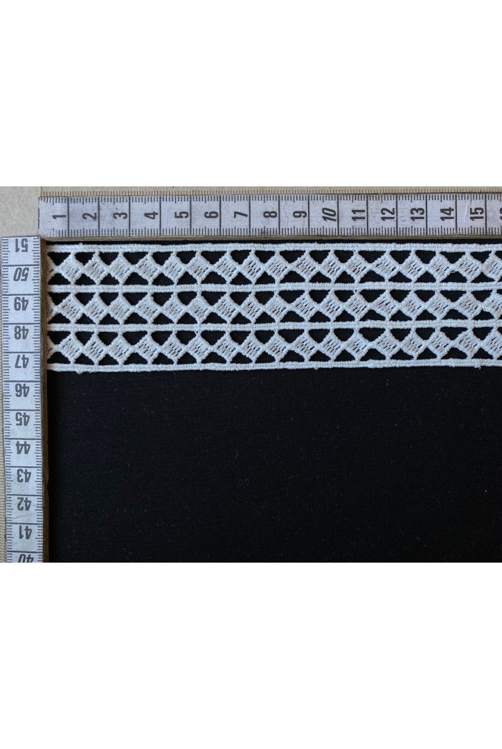 Blanc Casse Renkli Polyester Brode Bant