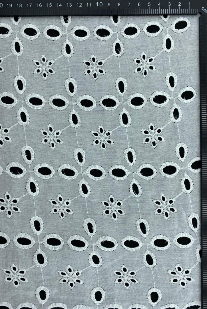 Brode Yerli Vual Bohrer İşlemeli Polyester Kumaş