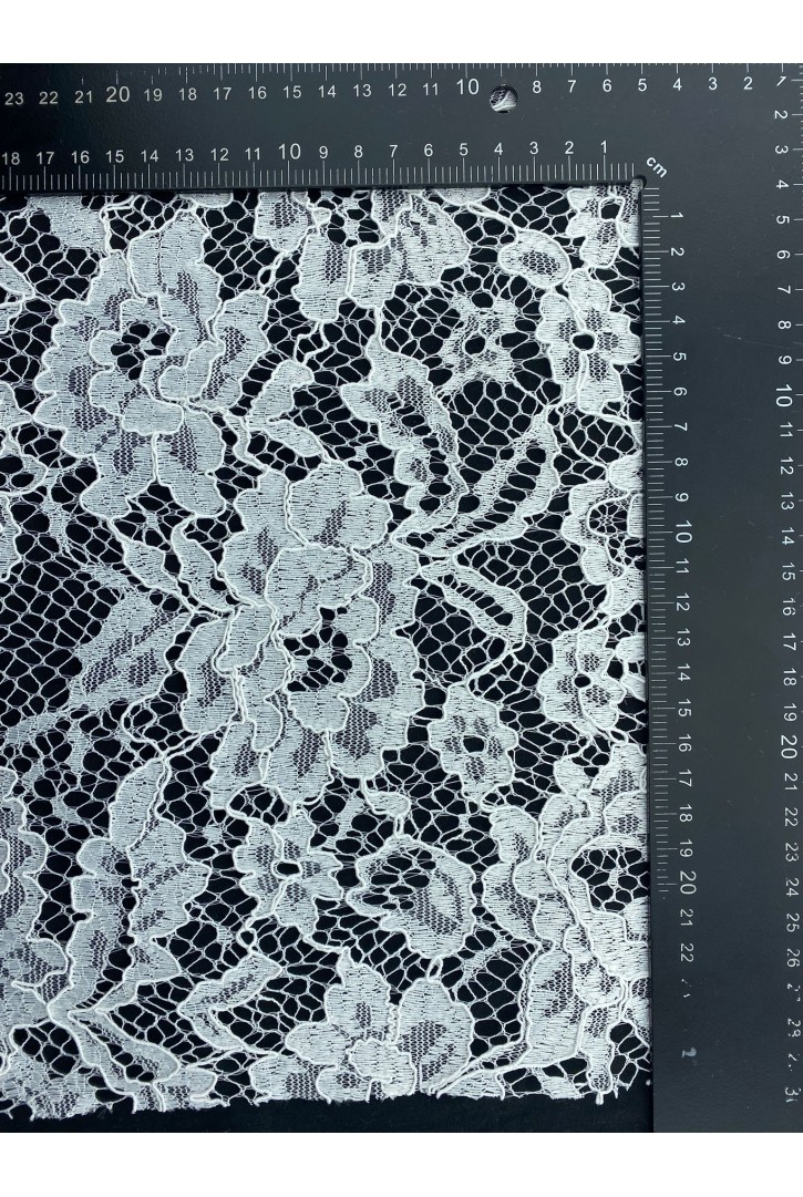 19556 DANTEL/YERLİ/LEZ/POLYESTER/KORDLU/SİYAH/145 CM