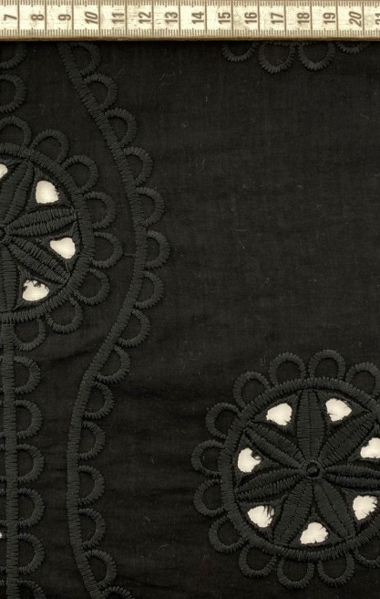 Siyah 2. Kalite Mat Polyester Vual Brode