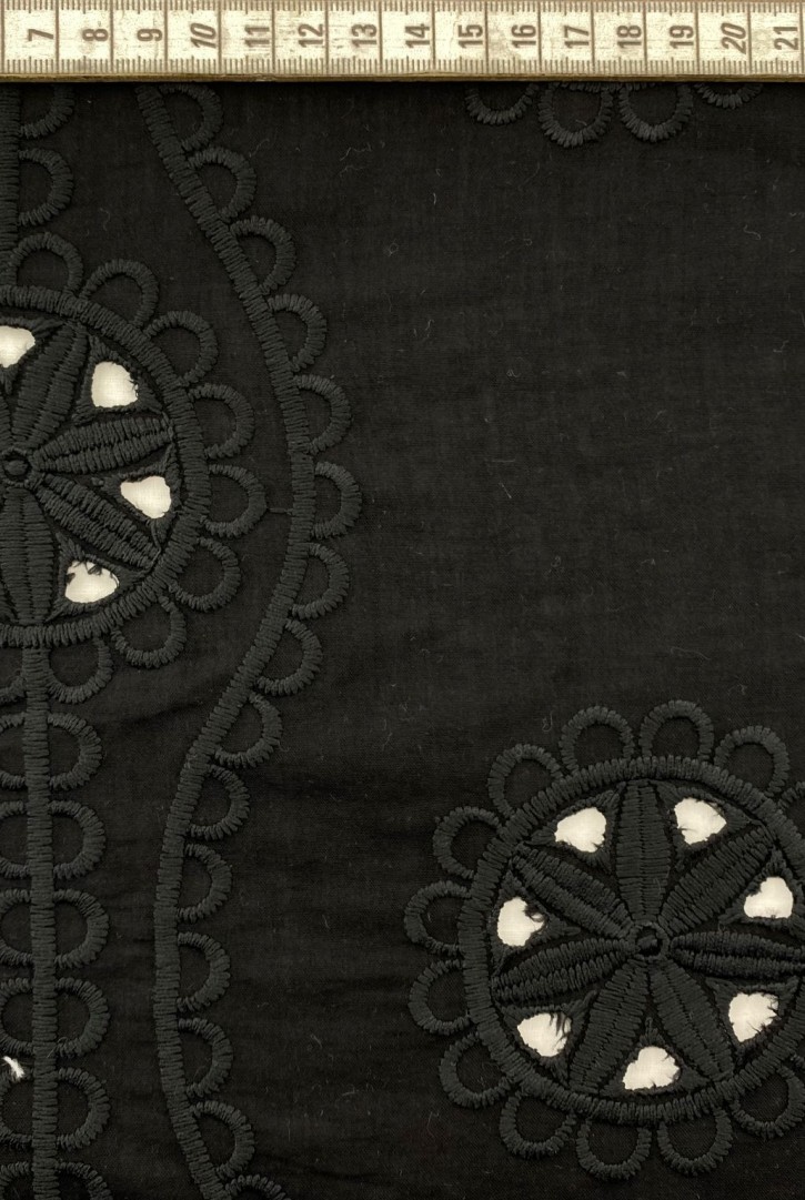 Siyah 2. Kalite Mat Polyester Vual Brode