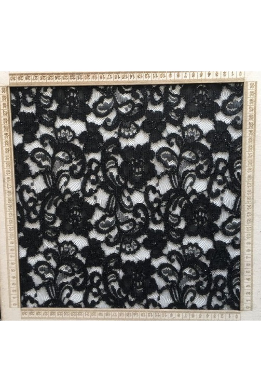 Siyah Kordlu Yerli Polyester Dantel