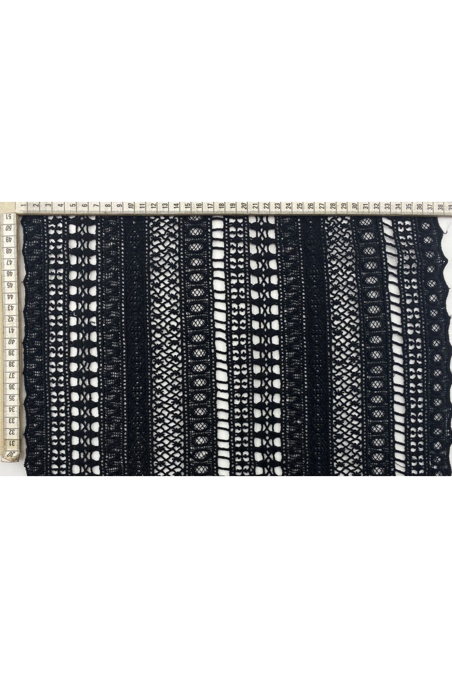 4915-METRE 19 cm Siyah Bant Brode