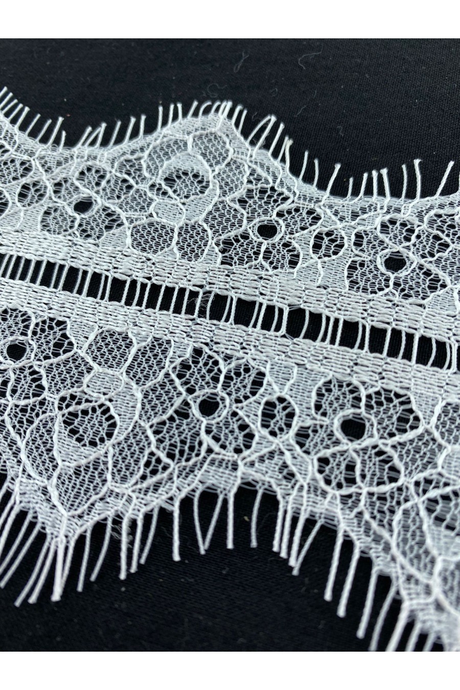 Off-White Sakallı Naylon Dantel Bant