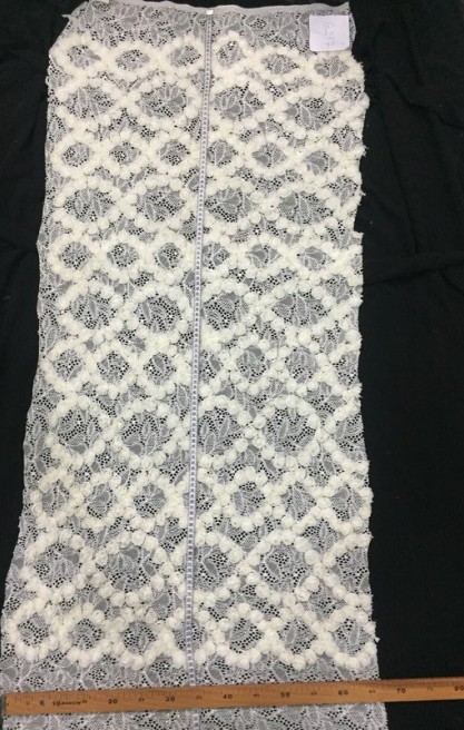 Siyah Renkli Likralı 3 Boyutlu Dantel, İthal