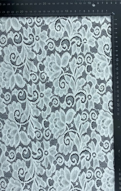 Kabartmalı Likralı Naylon İthal Dantel - 150 cm