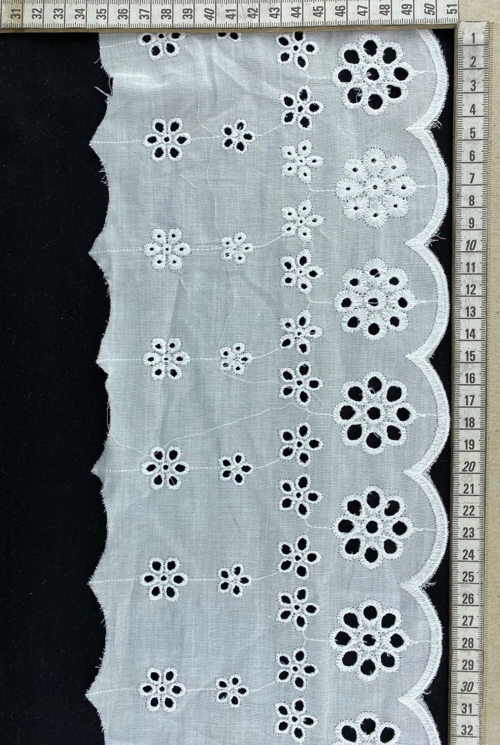 Kasar İşlemli Pamuk Polyester Vual Brode Bant