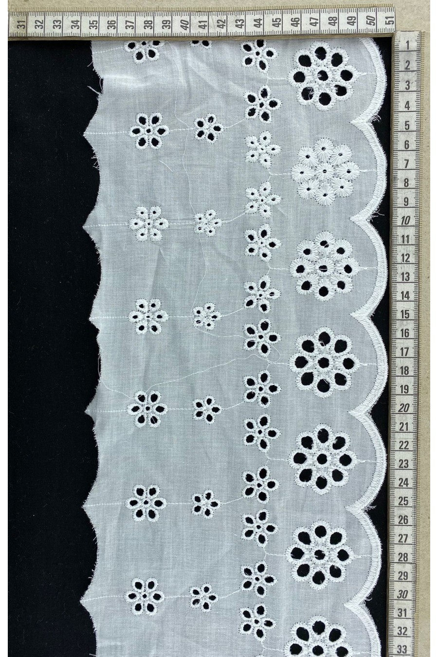 Kasar İşlemli Pamuk Polyester Vual Brode Bant