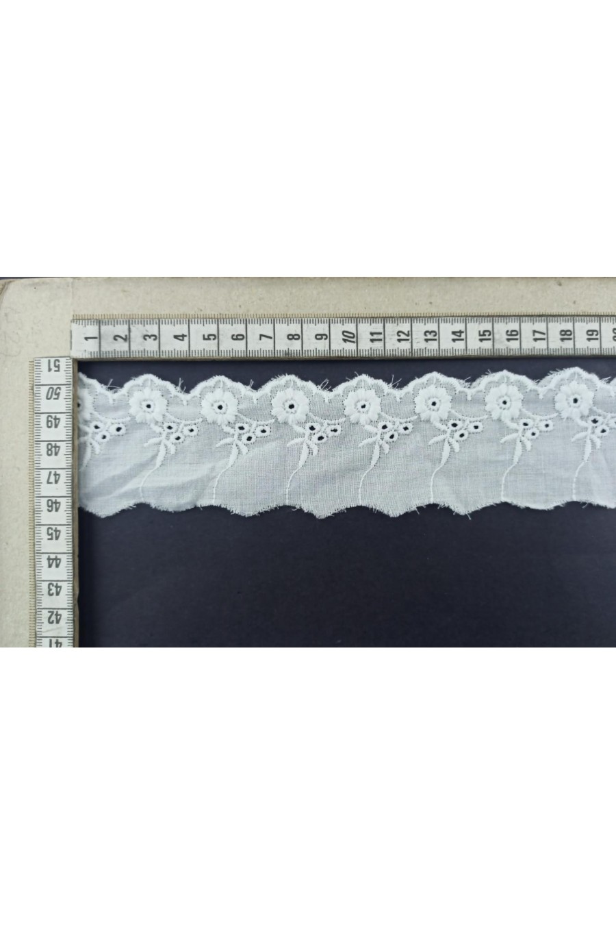 12788-METRE 5 cm Kasar Terikoton Bant Brode