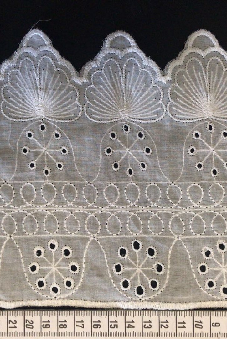 Kasar İşlemeli Pamuk Vual Brode Bant - Yerli Üretim