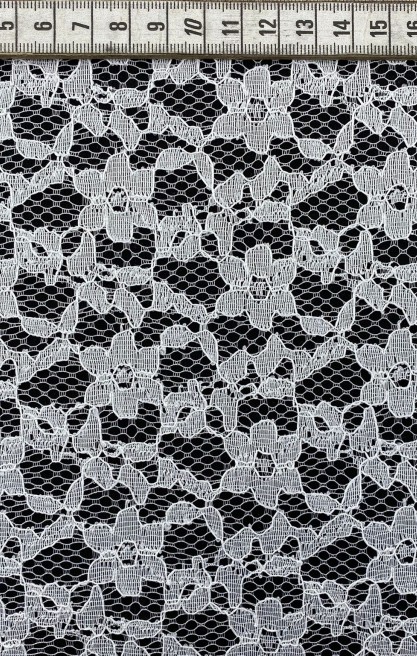 Likralı Oranj Polyester Dantel