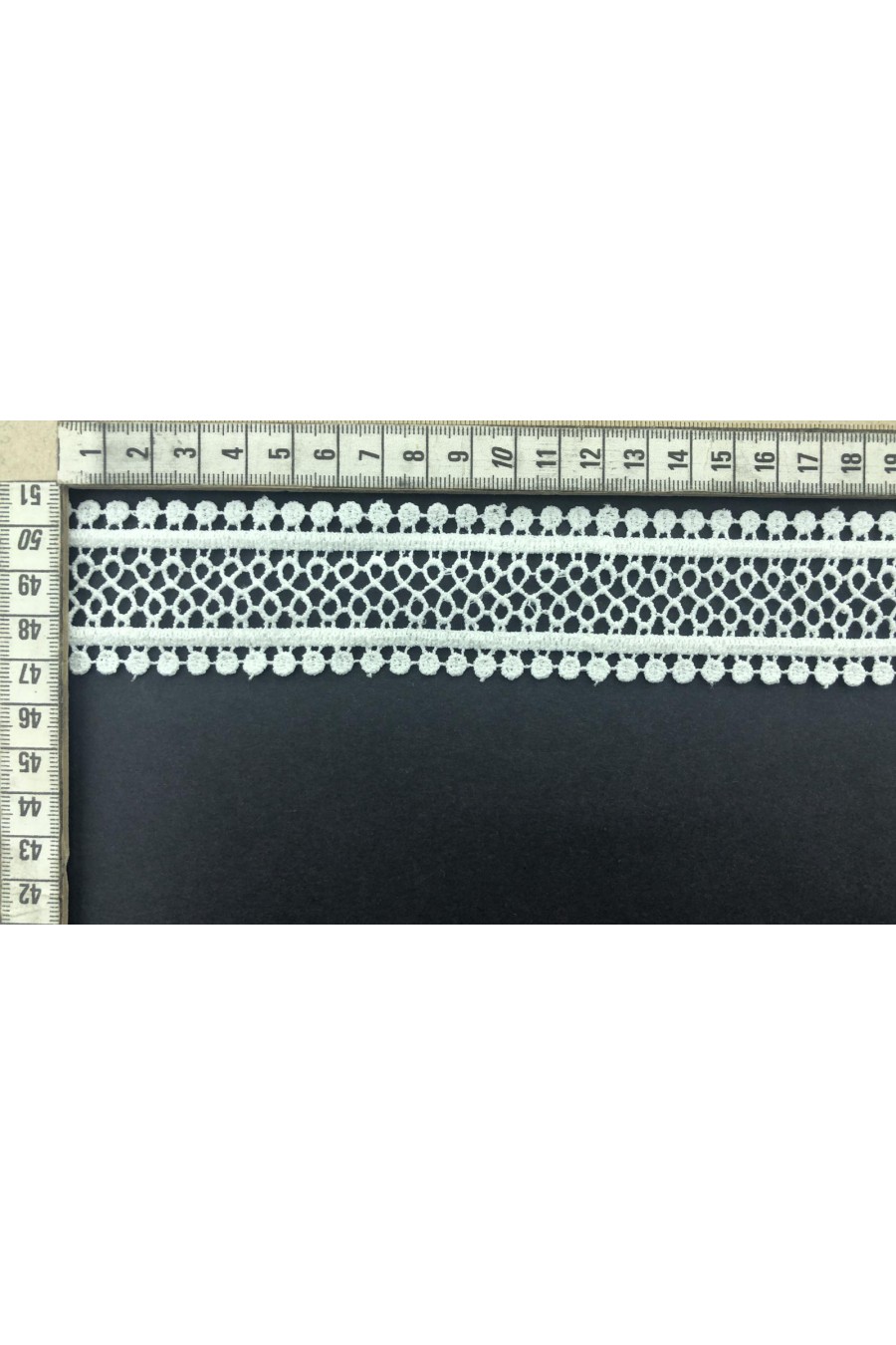 Bej Güpür Brode Bant