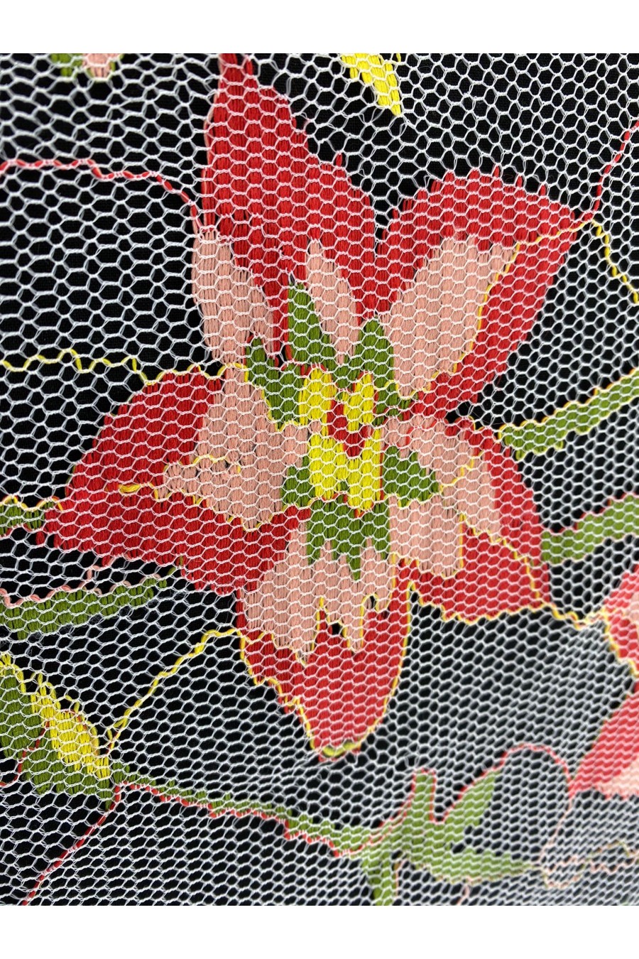 Oranj Naylon Polyester Dantel