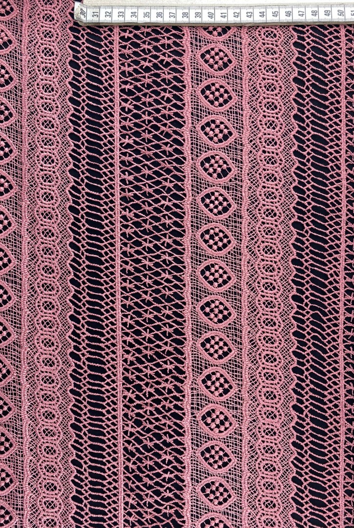 Dull Coral Güpür Brode Bant