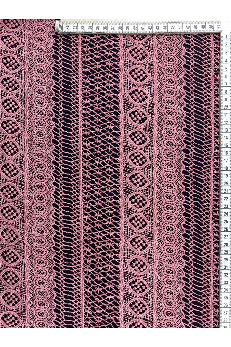 Dull Coral Güpür Brode Bant