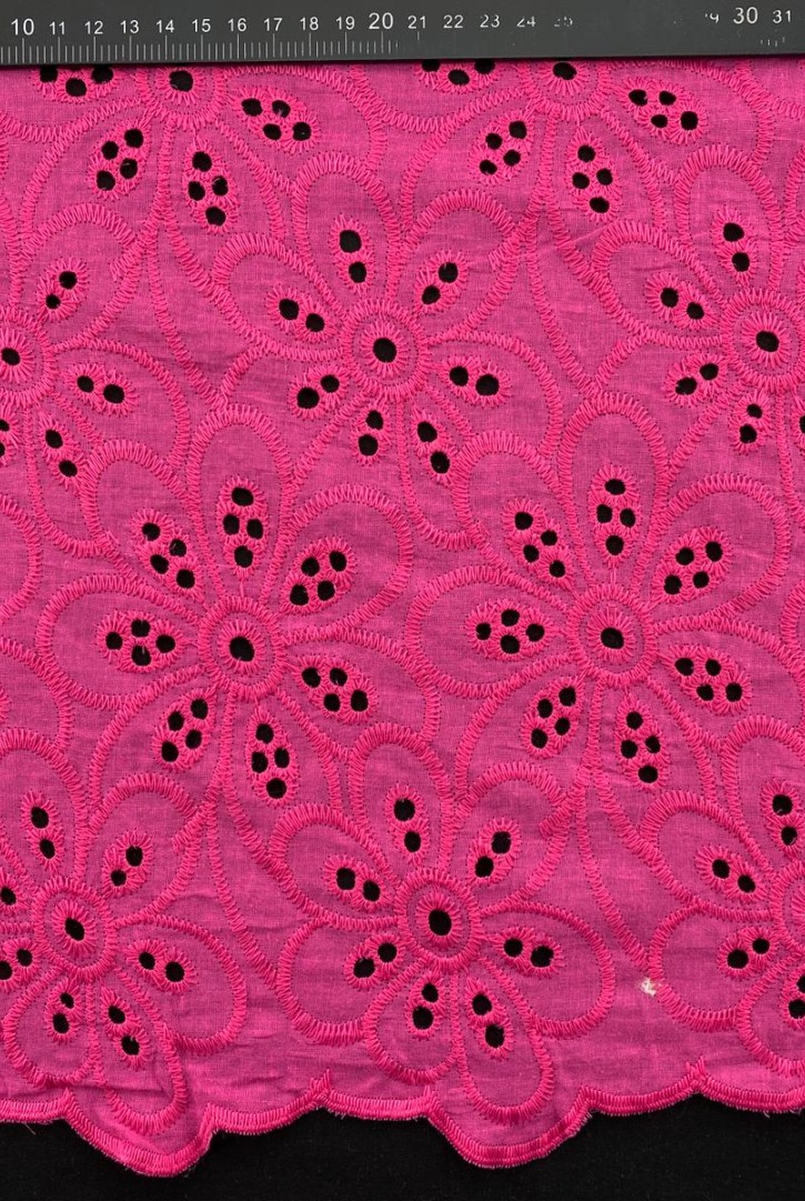 Fuşya Bohrerli Pamuk Vual İthal Brode