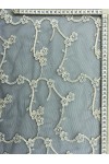 13980 BRODE/YERLİ/LEZ/TÜL ÜZERİ/PAMUK İPLİK/KORDLU/SİYAH ZEMİN TÜL/HAM İPLİK/140 CM