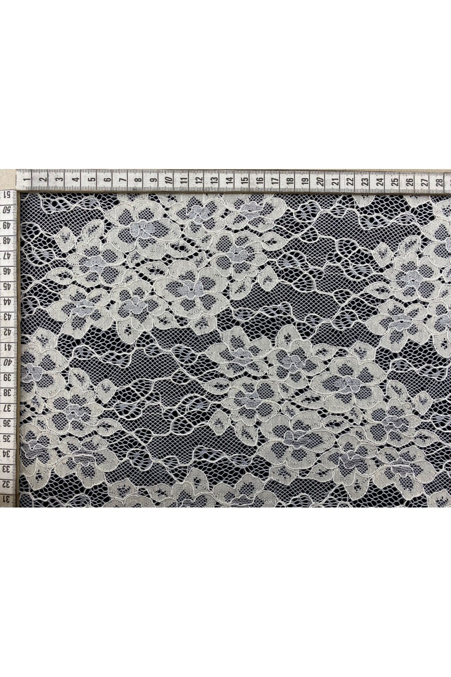 Kordlu Siyah Pamuk Naylon Dantel