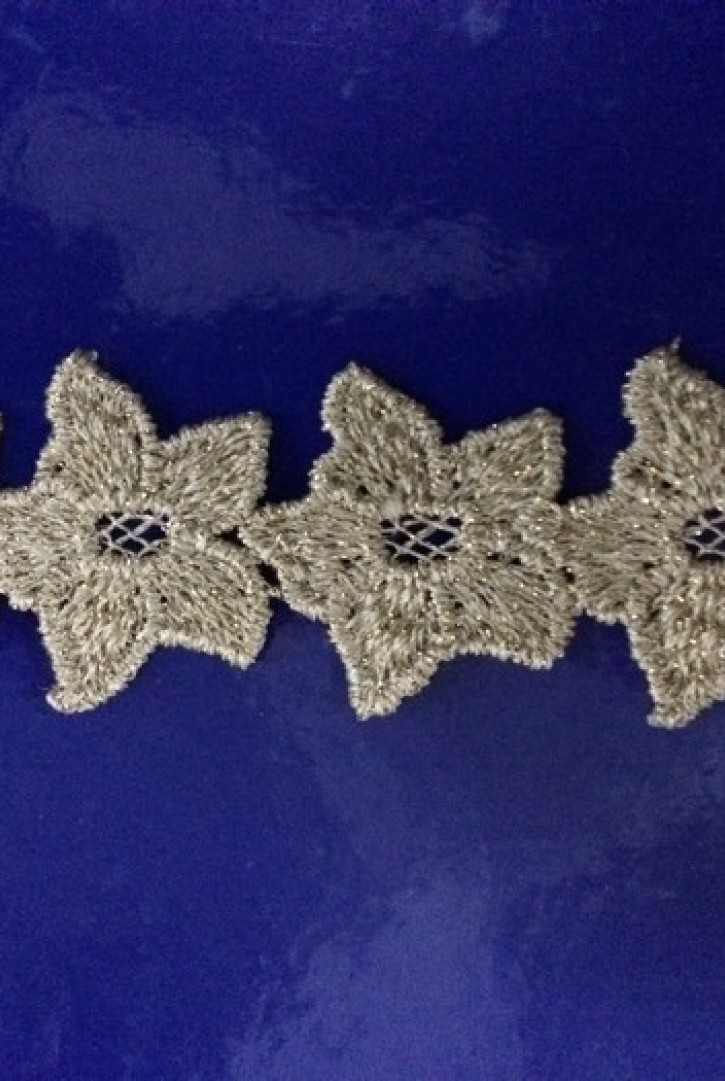 Altın Simli Güpür Brode