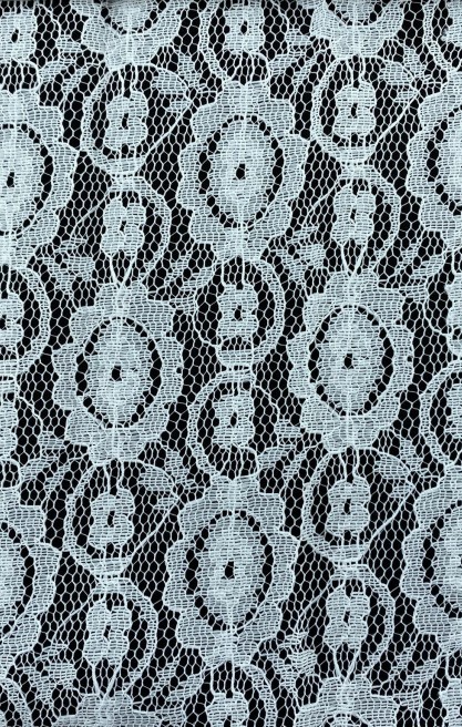 Lila Pamuk Polyester Dantel, Yerli, 150 cm