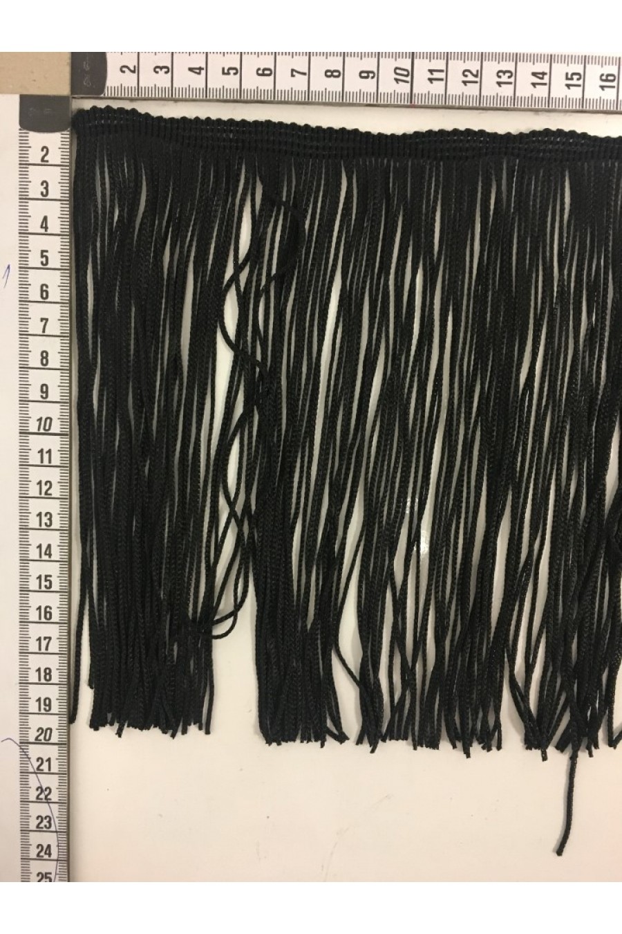 7407 SAÇAK/POLYESTER/ALTI KESİK/SİYAH/10 CM