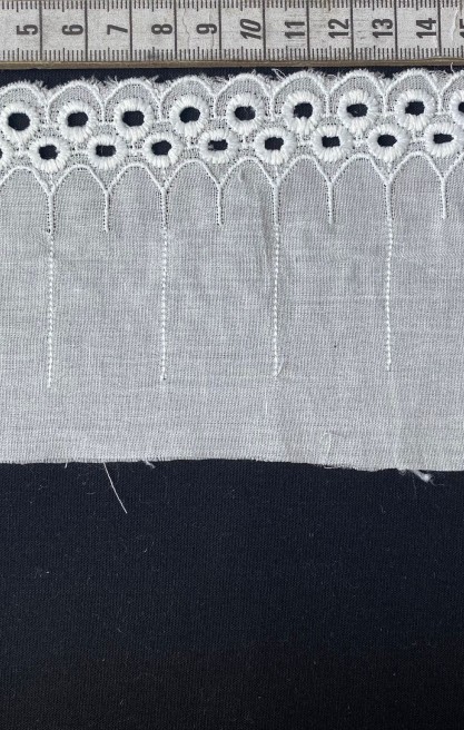 8 cm Siyah Vual Brode Bant, Mat Polyester