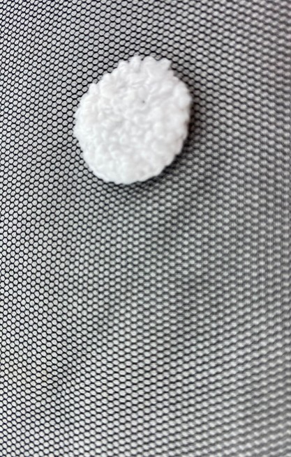 Siyah Beyaz Ponponlu Tül