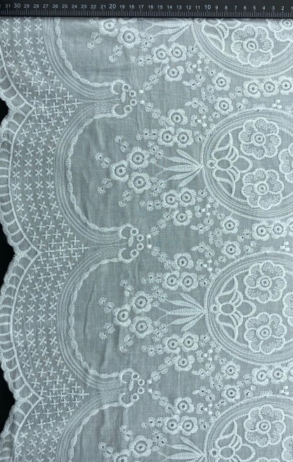 47 cm Kasar İşlemeli Pamuk Polyester Brode Bant