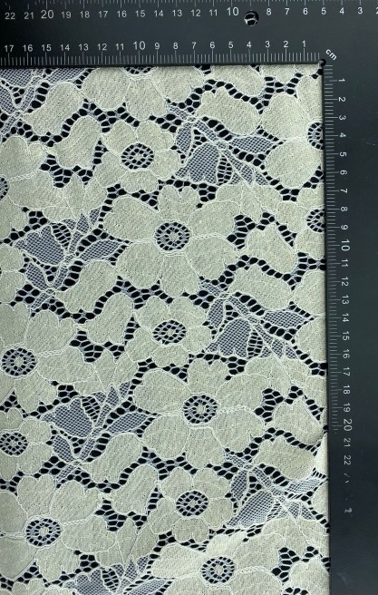 Pamuk Naylon Karışımlı Dantel - Kasar İşlemli