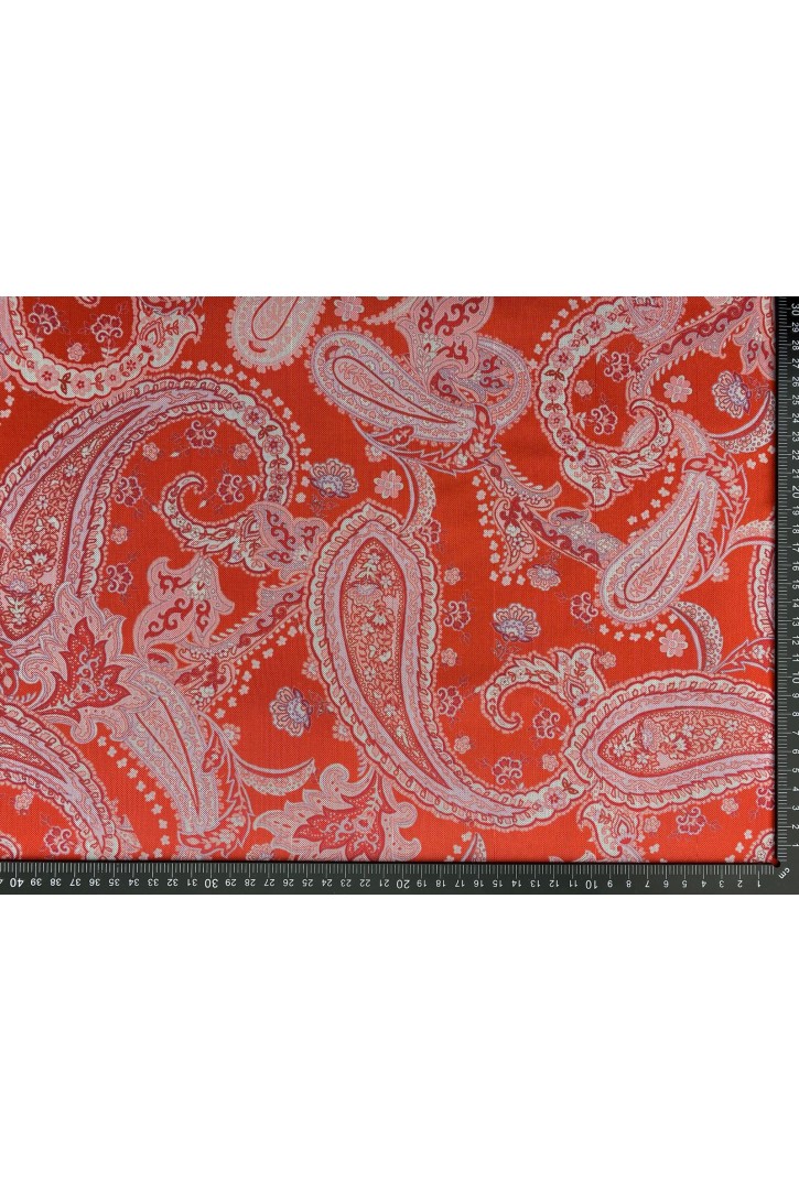 Kırmızı-Beyaz Dijital Baskılı Likralı Tül