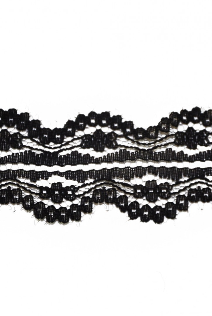 Siyah Naylon Bant Dantel