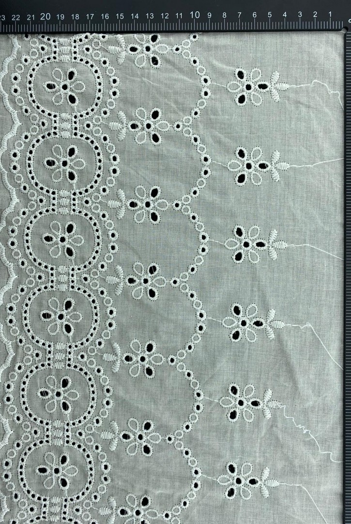 22 cm Kasar İşlemeli Pamuk Vual Brode Bant