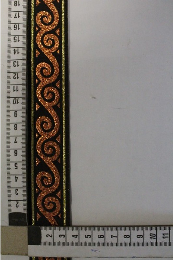 Siyah Bakır Varak Baskı Şerit Bant