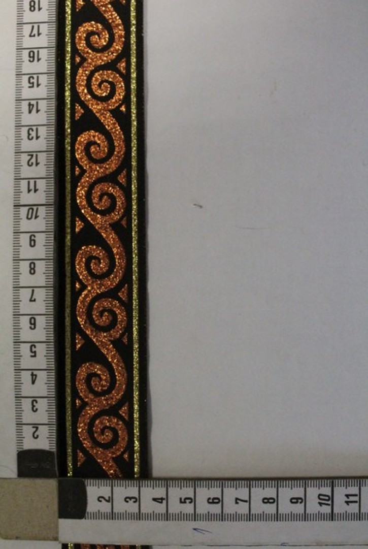 Siyah Bakır Varak Baskı Şerit Bant