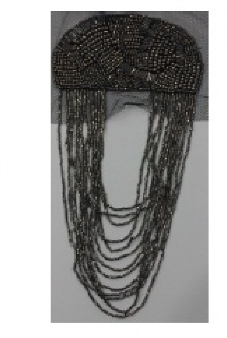 Silver Boncuklu Aplik Aksesuar