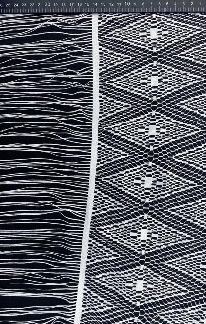 Kesilmemiş Siyah Sakallı Mikro Polyester Dantel