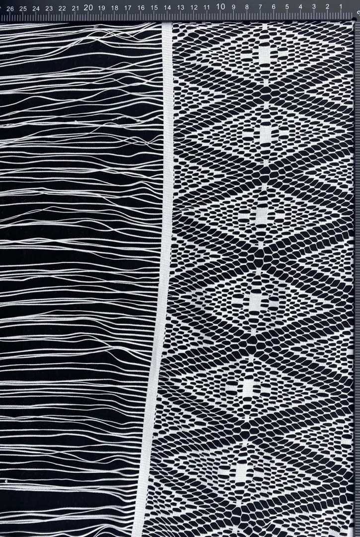 Kesilmemiş Siyah Sakallı Mikro Polyester Dantel