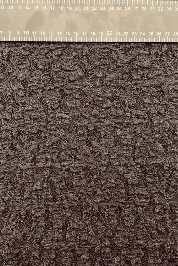 21911 DANTEL/YERLİ/LEZ/POLYESTER/LİKRALI/KABARTMALI/ACI KAHVE/170 CM