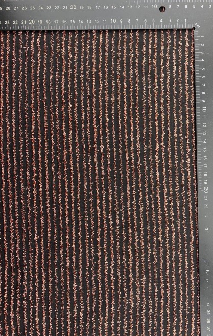 Siyah-Bakır Sakallı Dokuma Kumaş - Yerli Polyester, 160 cm